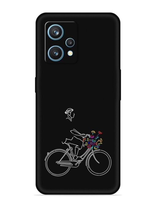 Minimalist Cycle Art Embossed Soft Silicone Case for Realme 9 (4G)