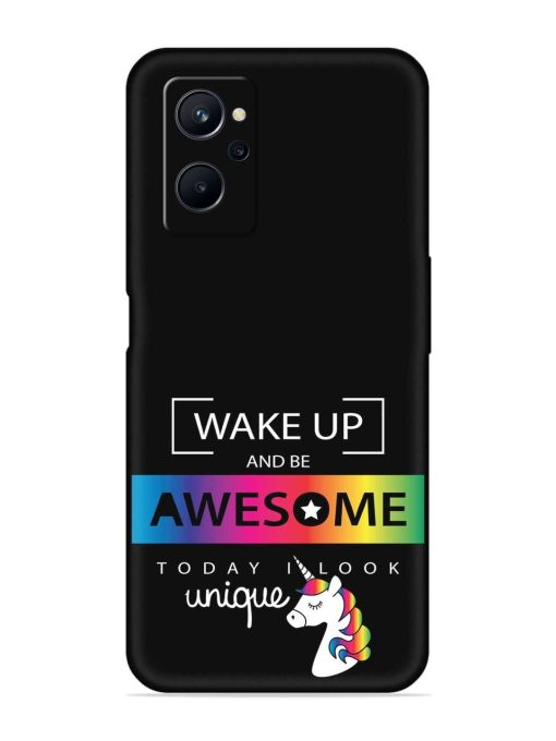 Inspirational Quote Unicorn Embossed Soft Silicone Case for Realme 9I (4G) Zapvi