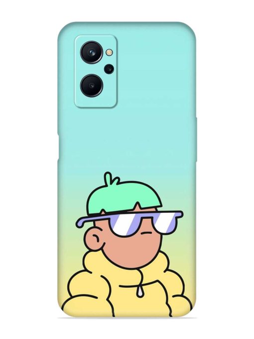 Doodles Cool Character Embossed Soft Silicone Case for Realme 9I (4G)