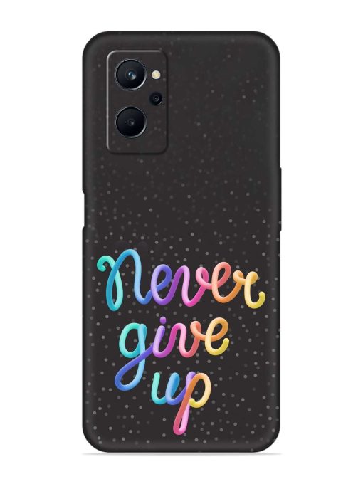 Colorful Stylized Rainbow Embossed Soft Silicone Case for Realme 9I (4G)