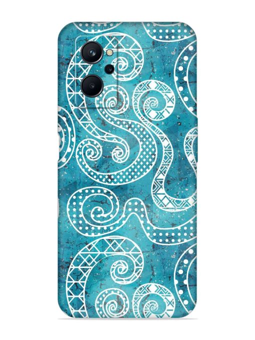 Vintage Curved Seamless Embossed Soft Silicone Case for Realme 9I (4G) Zapvi