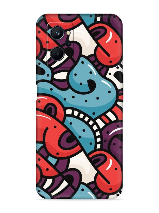 Seamless Backdrop Colorful Embossed Soft Silicone Case for Realme 9I (4G)