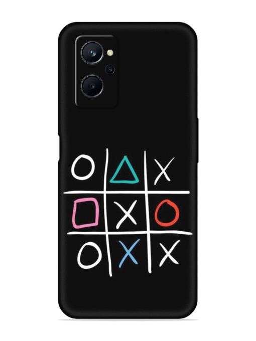 Super Neon Tic-Tac-Toe Embossed Soft Silicone Case for Realme 9I (4G)