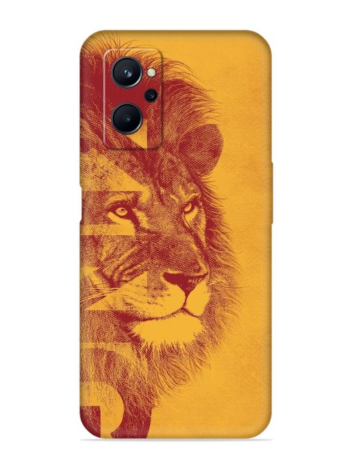 Gold Lion Crown Art Embossed Soft Silicone Case for Realme 9I (4G) Zapvi