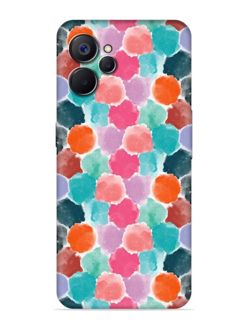 Colorful Seamless Pattern Embossed Soft Silicone Case for Realme 9I (5G)