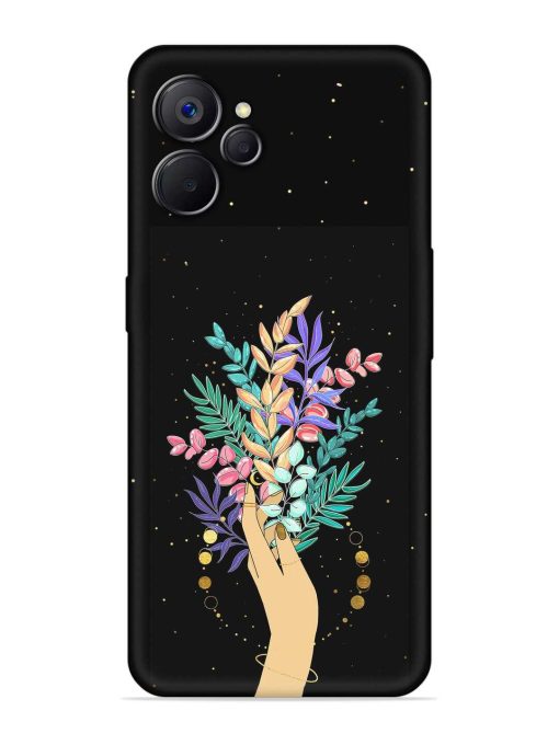 Flower On Hand Embossed Soft Silicone Case for Realme 9I (5G)