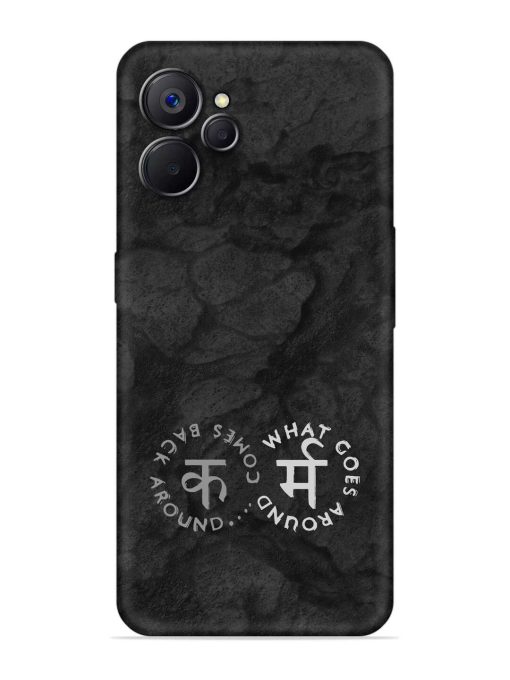 Karma Hindi Word Embossed Soft Silicone Case for Realme 9I (5G)