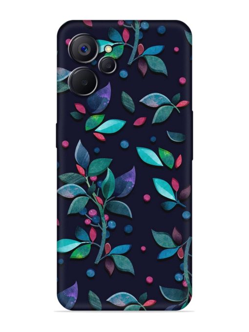 Decorative Watercolor Flower Embossed Soft Silicone Case for Realme 9I (5G)