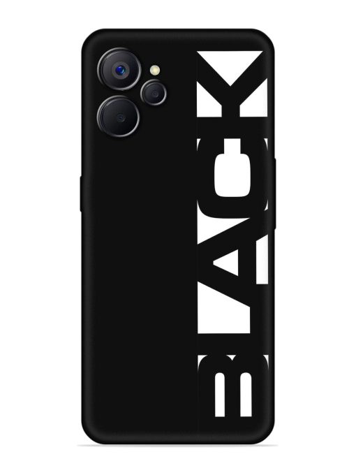 Black Typo Embossed Soft Silicone Case for Realme 9I (5G)