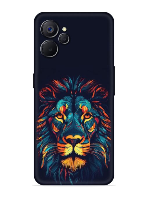 Colorful Lion Embossed Soft Silicone Case for Realme 9I (5G)