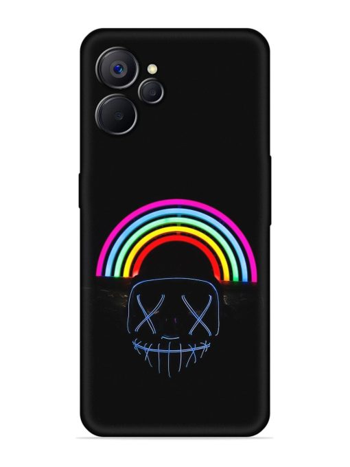 Mask Rainbow Embossed Soft Silicone Case for Realme 9I (5G)