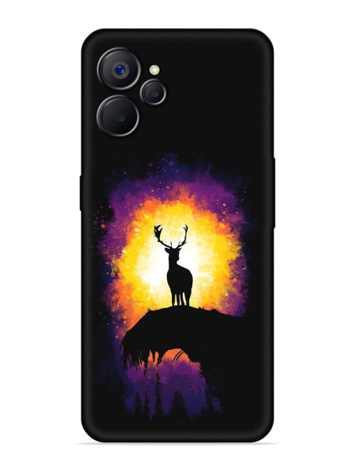 Elk Animal Art Embossed Soft Silicone Case for Realme 9I (5G)