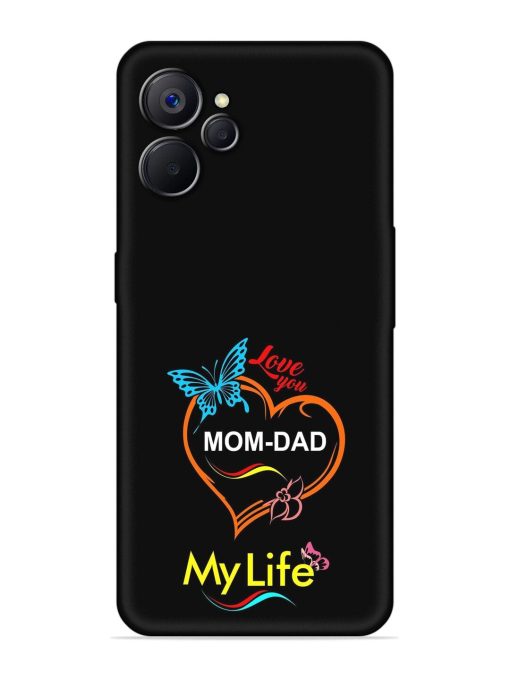 Love You Mom Dad Embossed Soft Silicone Case for Realme 9I (5G)