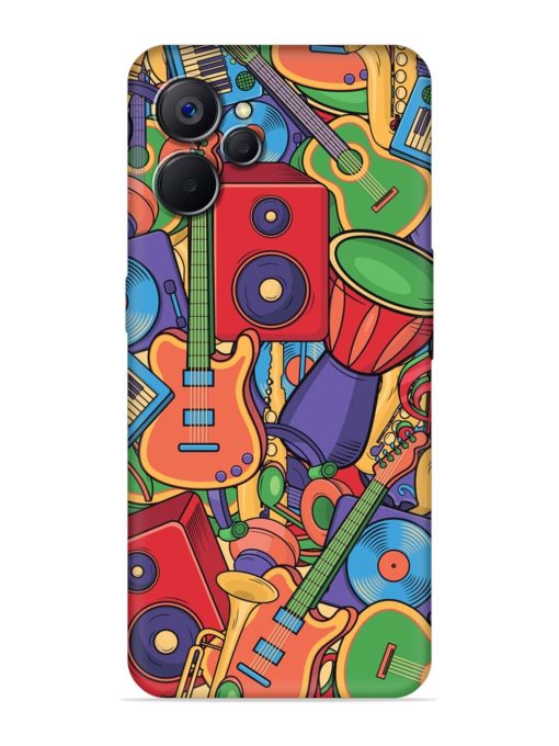 Colorful Music Art Embossed Soft Silicone Case for Realme 9I (5G)