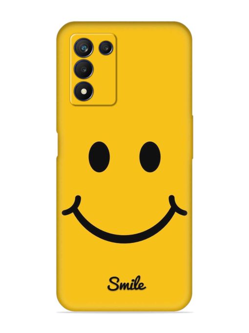 Yellow Smiley Embossed Soft Silicone Case for Realme 9 Se (5G)