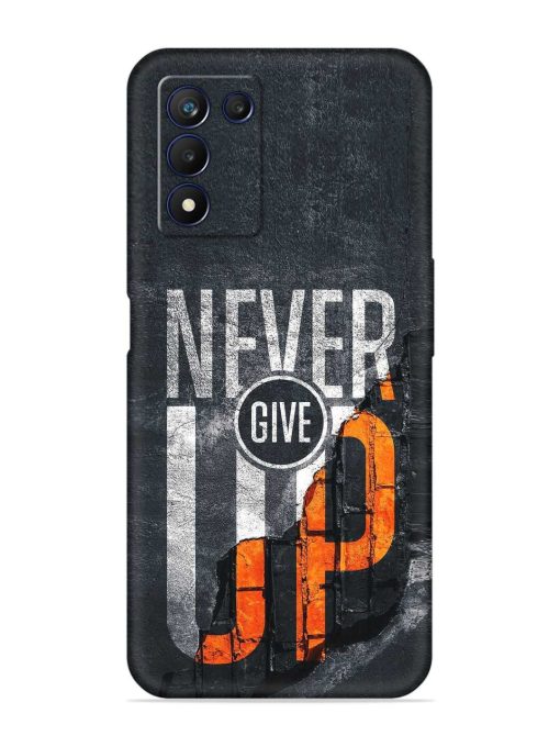 Never Give Up Embossed Soft Silicone Case for Realme 9 Se (5G) Zapvi