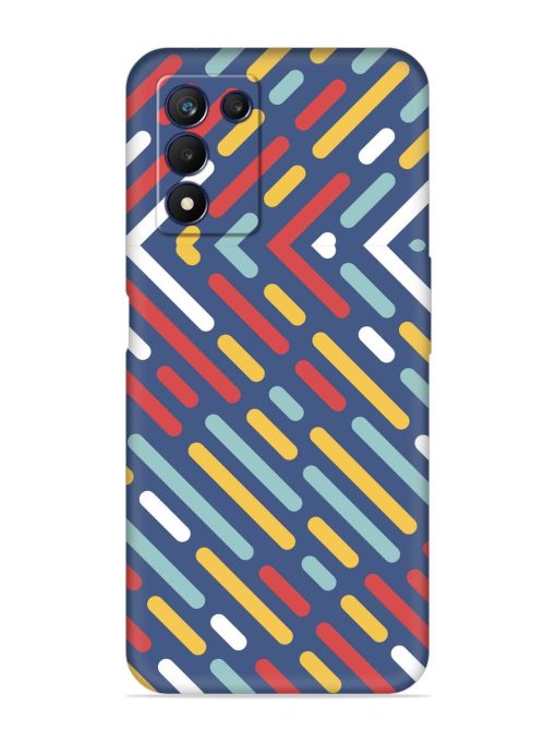 Colored Lines Embossed Soft Silicone Case for Realme 9 Se (5G) Zapvi