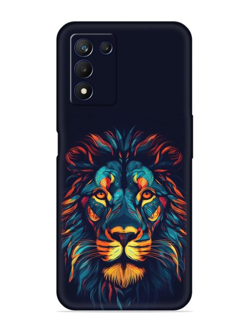 Colorful Lion Embossed Soft Silicone Case for Realme 9 Se (5G) Zapvi