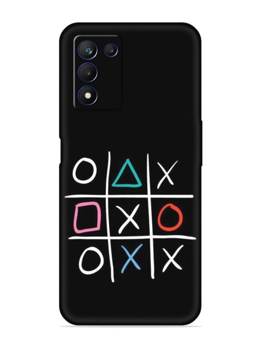 Super Neon Tic-Tac-Toe Embossed Soft Silicone Case for Realme 9 Se (5G) Zapvi