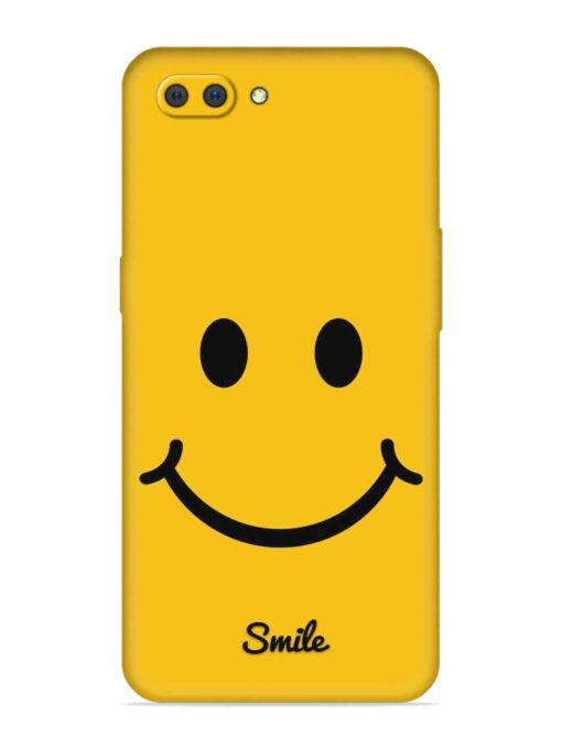 Yellow Smiley Embossed Soft Silicone Case for Realme C1 Zapvi