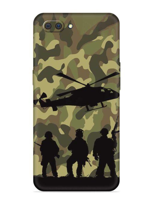 Army Heros Embossed Soft Silicone Case for Realme C1 Zapvi