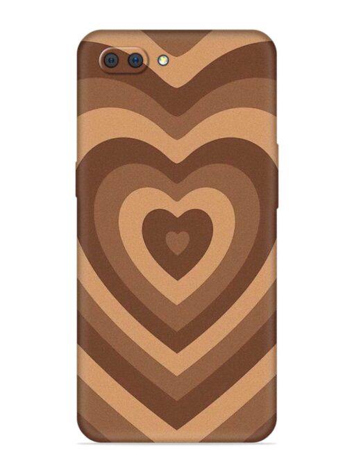 Brown Heart Embossed Soft Silicone Case for Realme C1 Zapvi