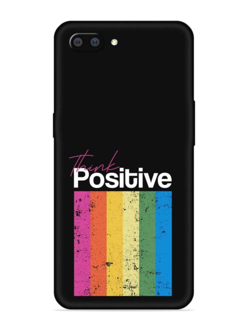 Think Positive Typography Embossed Soft Silicone Case for Realme C1 Zapvi