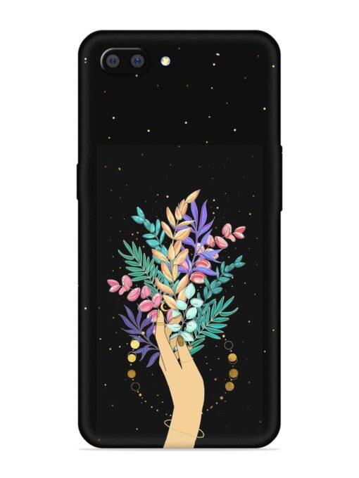 Flower On Hand Embossed Soft Silicone Case for Realme C1 Zapvi