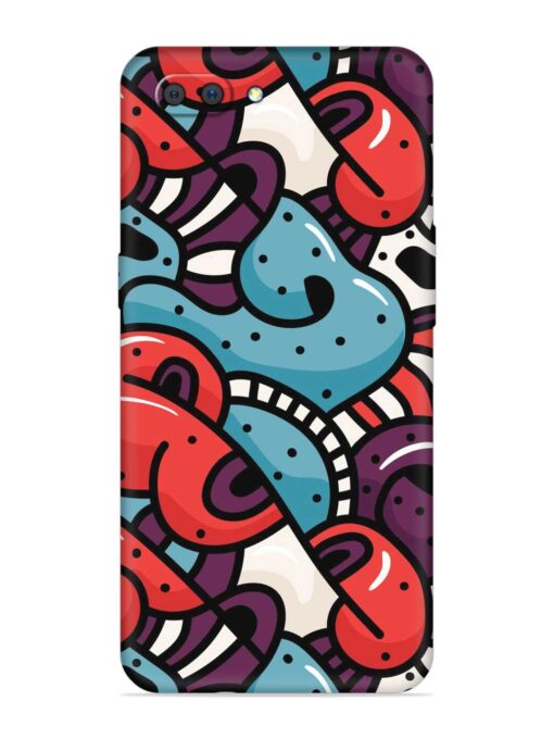 Seamless Backdrop Colorful Embossed Soft Silicone Case for Realme C1 Zapvi