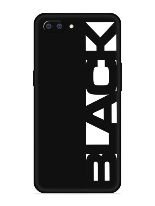 Black Typo Embossed Soft Silicone Case for Realme C1