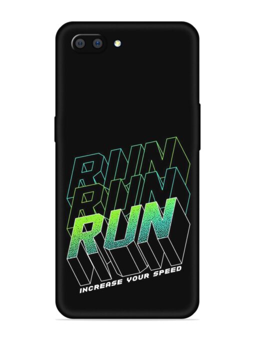 Run Embossed Soft Silicone Case for Realme C1 Zapvi