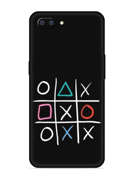 Super Neon Tic-Tac-Toe Embossed Soft Silicone Case for Realme C1 Zapvi