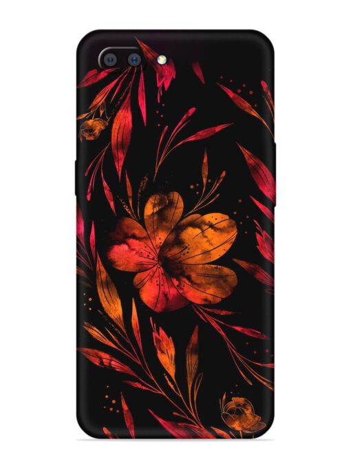 Red Flower Painting Embossed Soft Silicone Case for Realme C1 Zapvi