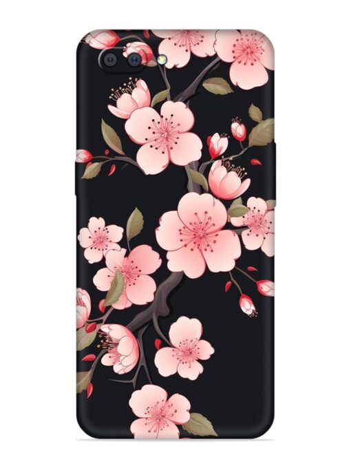 Cherry Blossom Embossed Soft Silicone Case for Realme C1 Zapvi