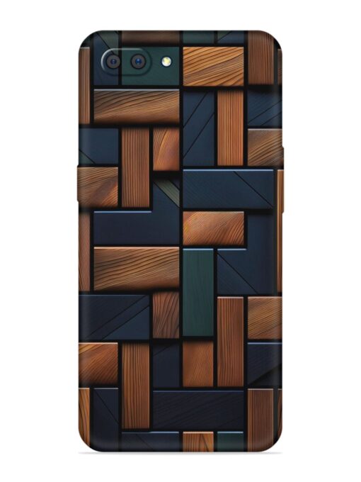 Wooden Background Cubes Embossed Soft Silicone Case for Realme C1