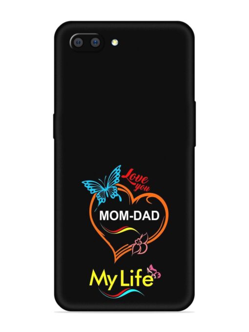 Love You Mom Dad Embossed Soft Silicone Case for Realme C1