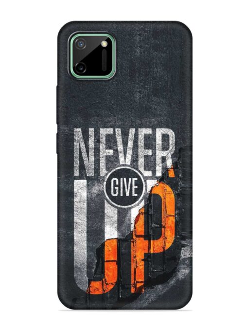 Never Give Up Embossed Soft Silicone Case for Realme C11 (2020) Zapvi