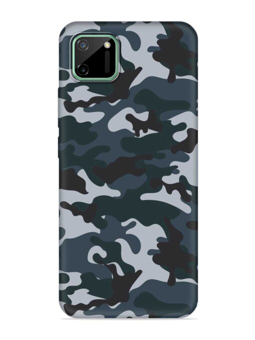 Dark Blue Army Military Art Embossed Soft Silicone Case for Realme C11 (2020)