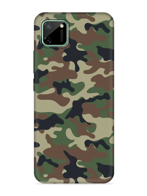 Army Military Camouflage Dark Green Embossed Soft Silicone Case for Realme C11 (2020)