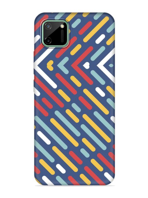 Colored Lines Embossed Soft Silicone Case for Realme C11 (2020)