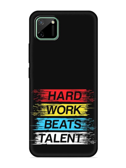 Hard Work Beats Embossed Soft Silicone Case for Realme C11 (2020)