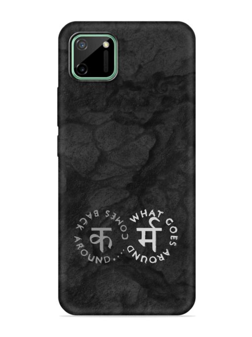 Karma Hindi Word Embossed Soft Silicone Case for Realme C11 (2020)