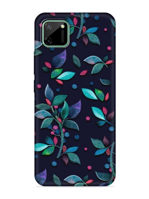 Decorative Watercolor Flower Embossed Soft Silicone Case for Realme C11 (2020)