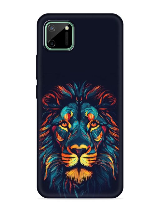 Colorful Lion Embossed Soft Silicone Case for Realme C11 (2020)