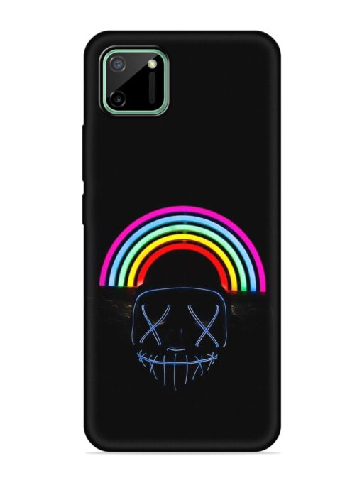 Mask Rainbow Embossed Soft Silicone Case for Realme C11 (2020)