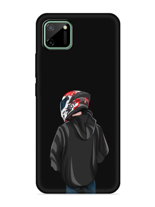 Motorcycle Rider Embossed Soft Silicone Case for Realme C11 (2020)