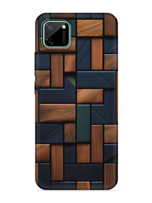 Wooden Background Cubes Embossed Soft Silicone Case for Realme C11 (2020)