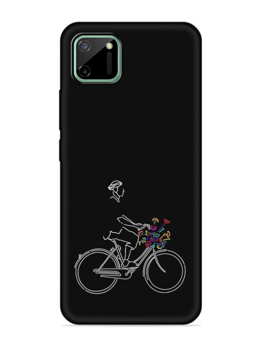 Minimalist Cycle Art Embossed Soft Silicone Case for Realme C11 (2020)