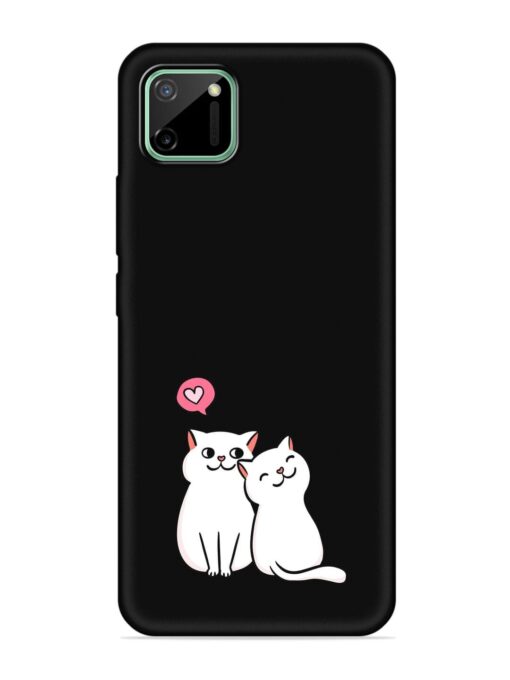 Cute Loving Cats Embossed Soft Silicone Case for Realme C11 (2020)