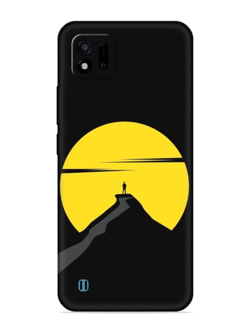 Black Ultra Vector Embossed Soft Silicone Case for Realme C11 (2021) Zapvi